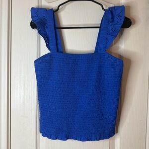 Old Navy Royal Blue Smocked Tank Top